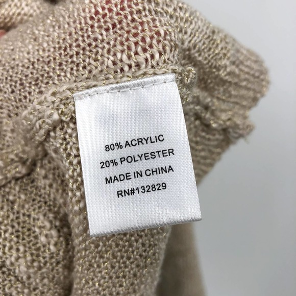 Majorelle Oatmeal Sandra Lurex Knit Front Tie Lightweight Sweater Cardigan - Picture 9 of 9